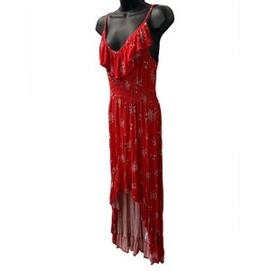 Express coral Floral High Low Dress - country style